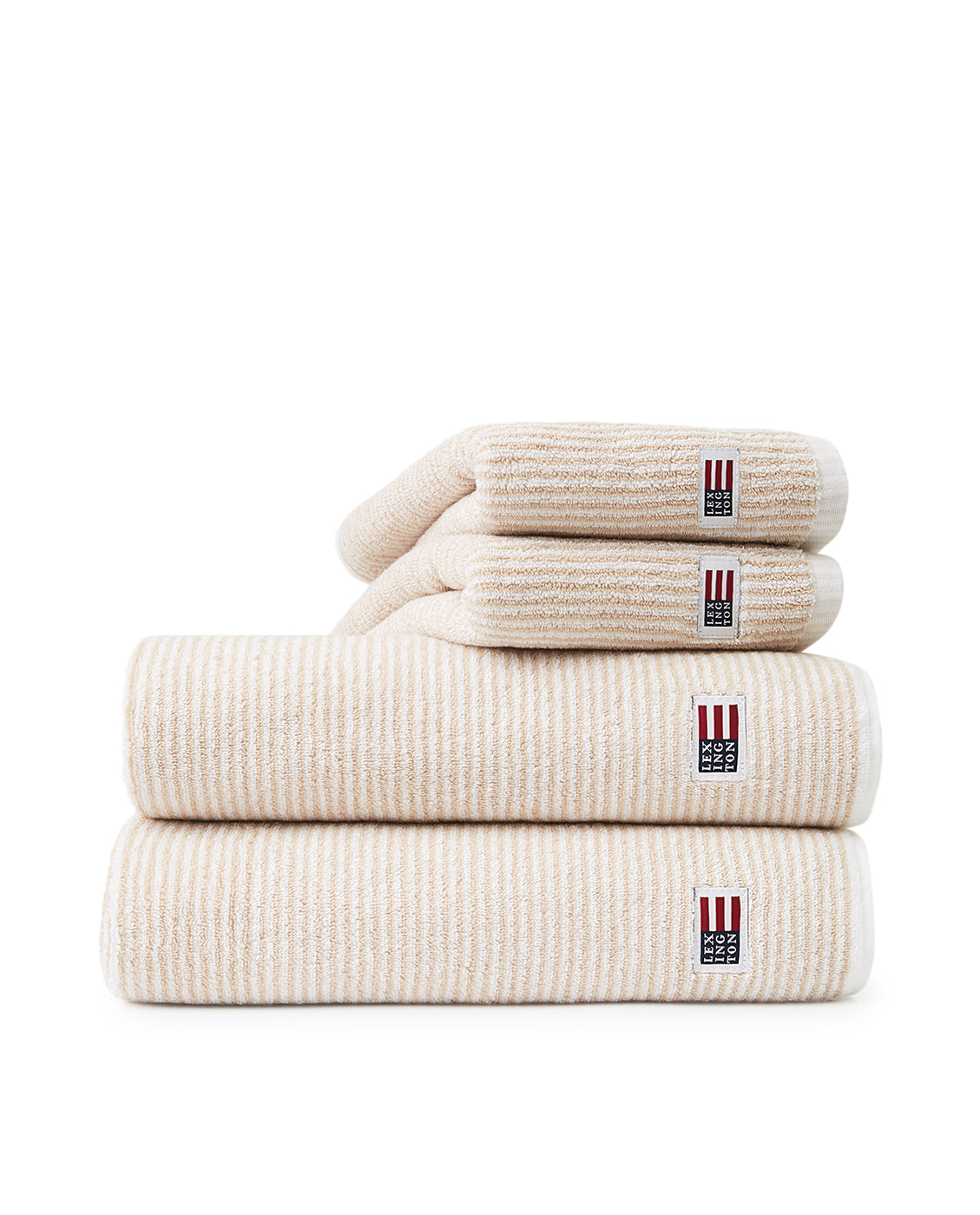 Original Handduk 50x70 - Vit/Beige Randig