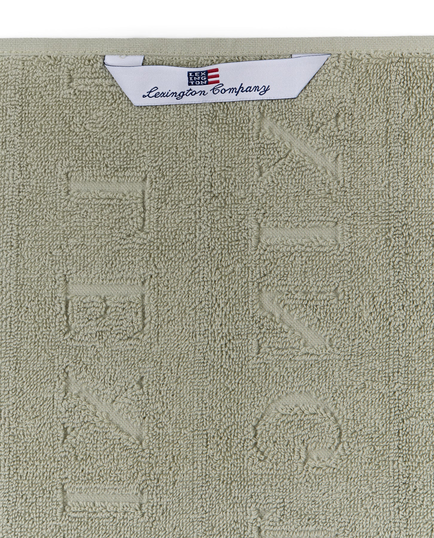 Velour Jacquard Logo Towel 30X50 - Vintage Green