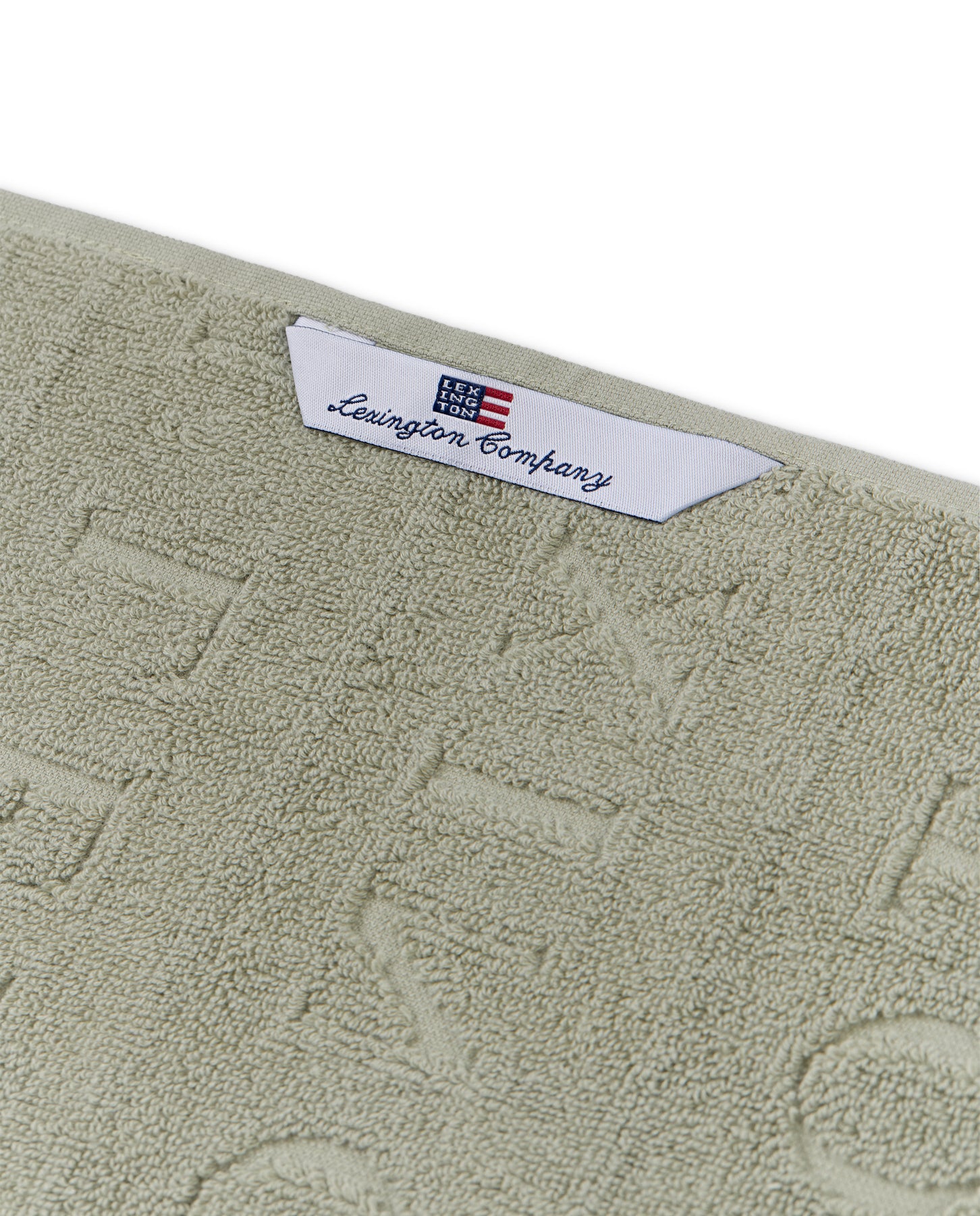 Velour Jacquard Logo Handduk 70X130 - Vintage Green