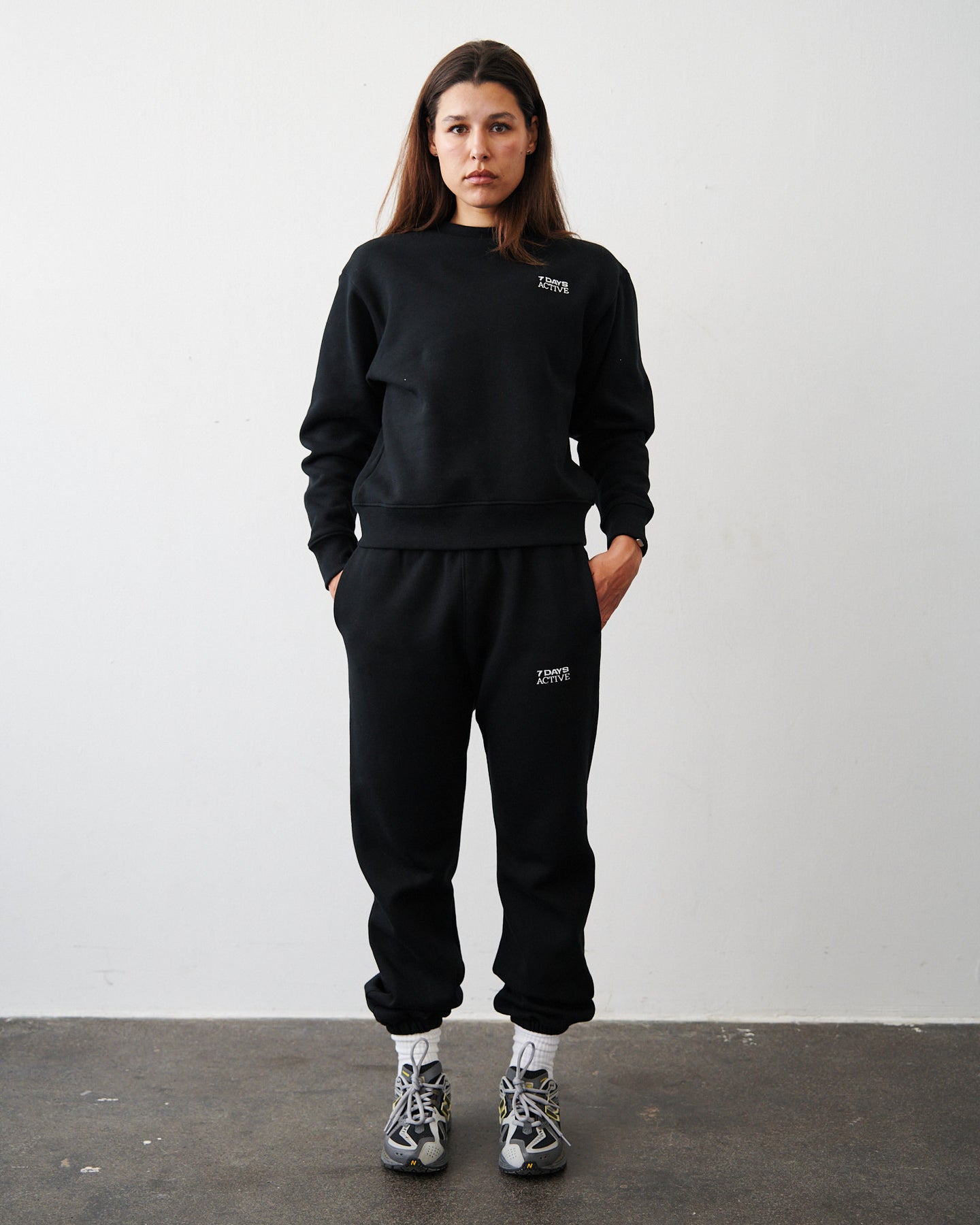 Organic Fitted Sweatpants - Black