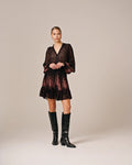 Georgette Mini Dress - Midnight Bouquet