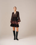 Georgette Mini Dress - Midnight Bouquet
