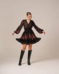 Georgette Mini Dress - Midnight Bouquet