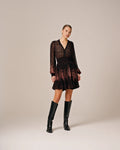 Georgette Mini Dress - Midnight Bouquet