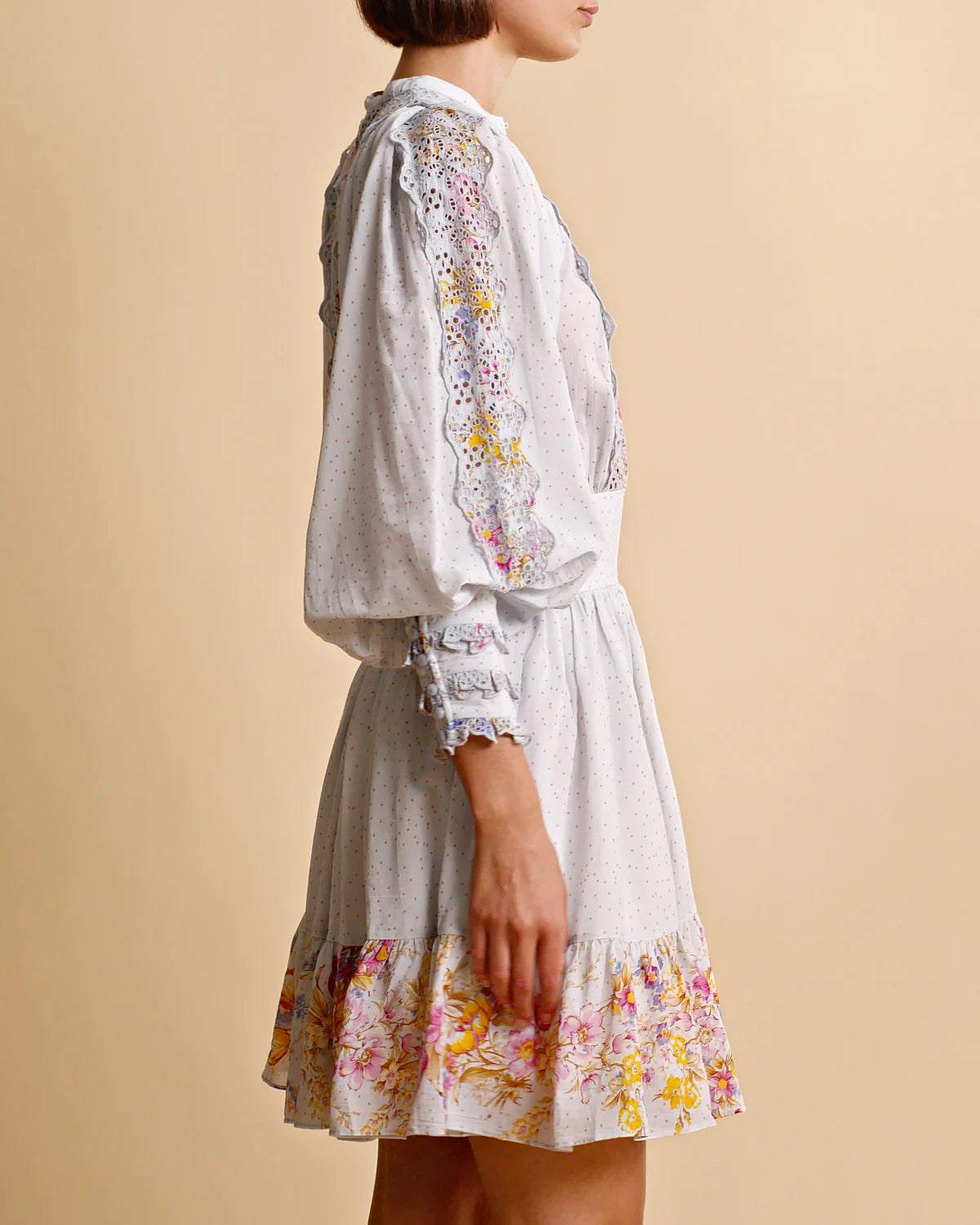 Cotton Slub Mini Dress - Flower Market