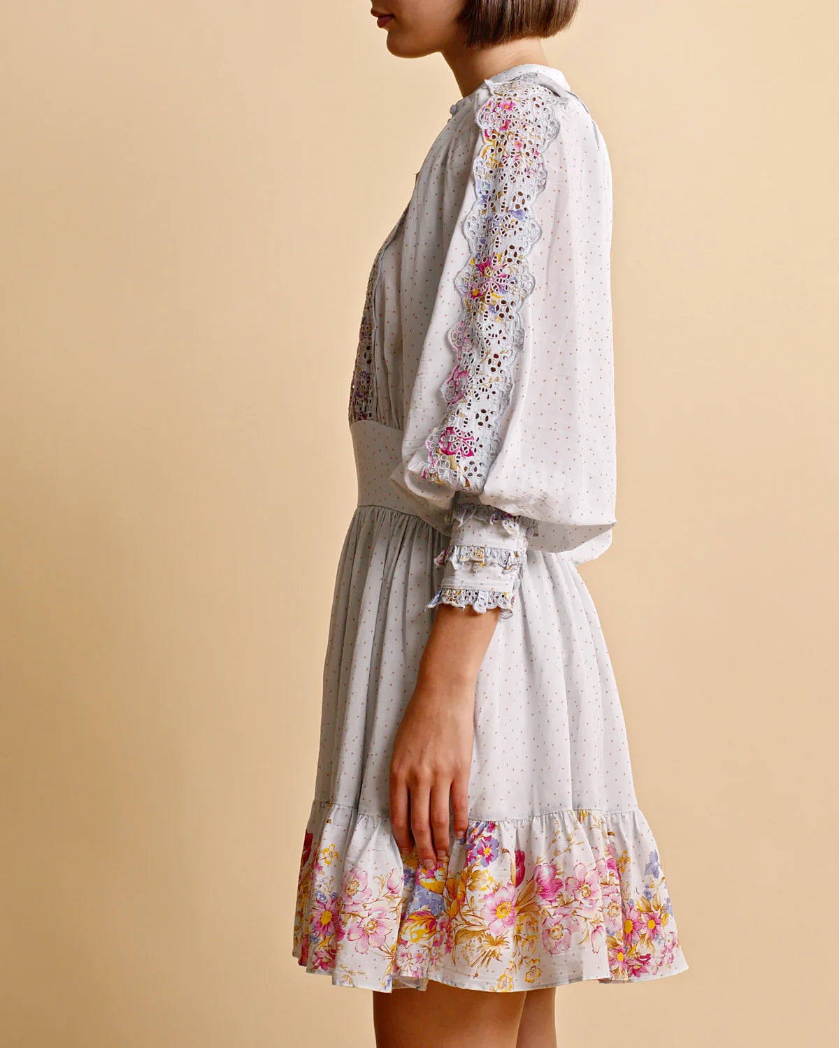 Cotton Slub Mini Dress - Flower Market