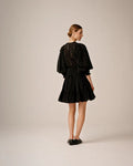 Cotton Slub Mini Dress - Black