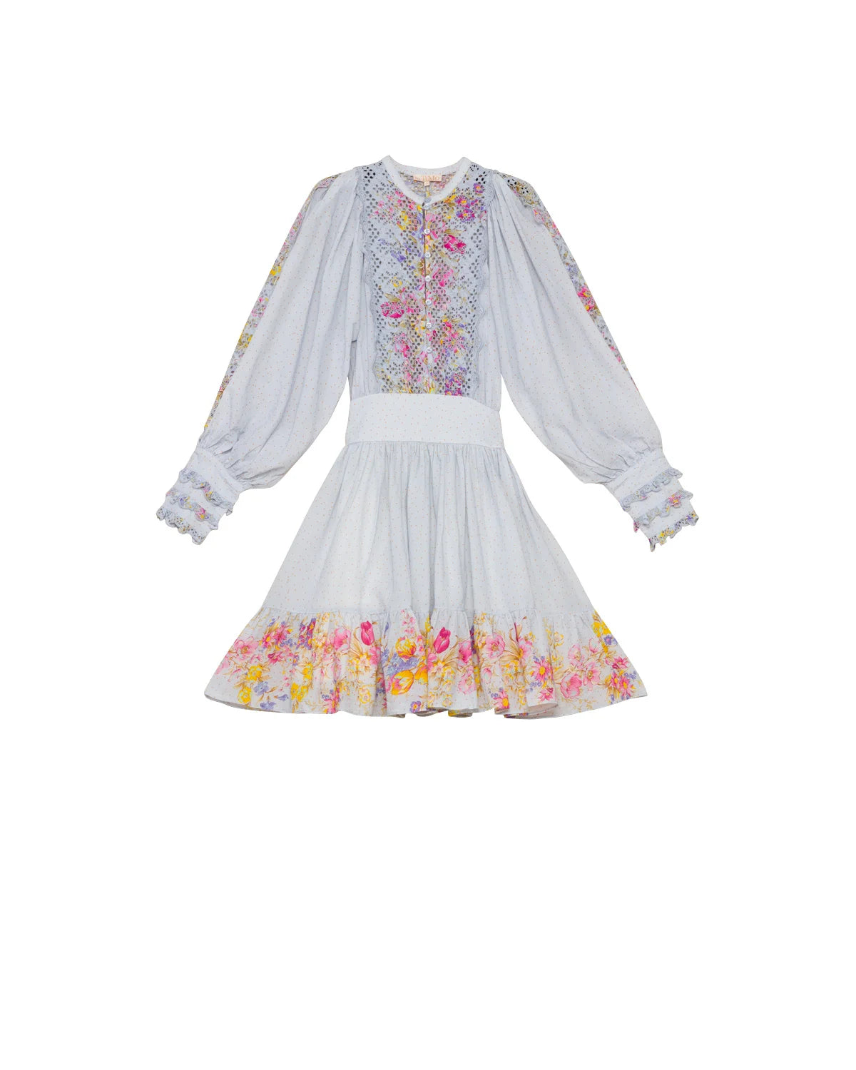 Cotton Slub Mini Dress - Flower Market