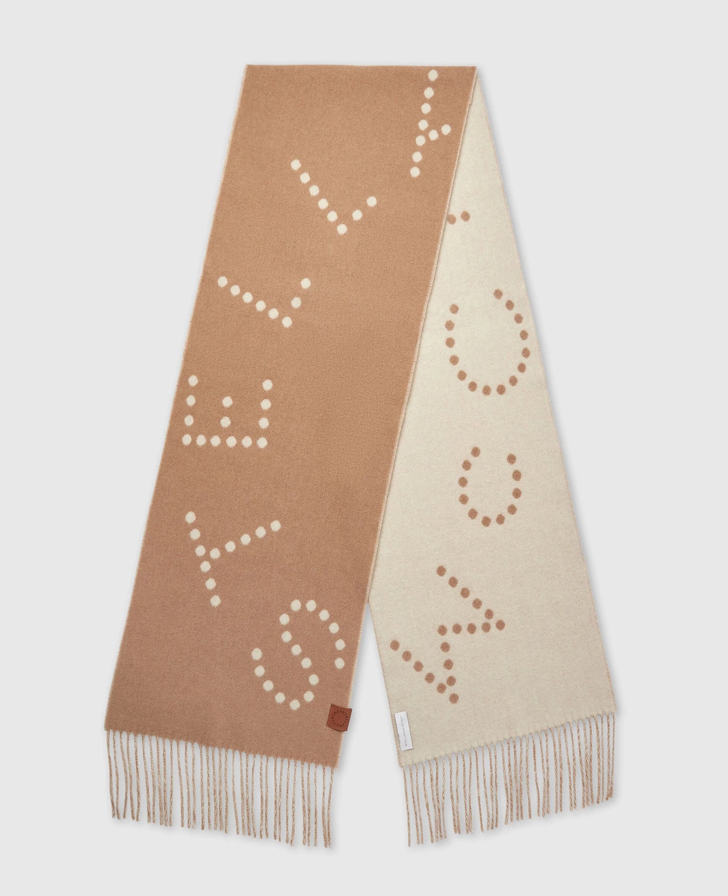 Moniker Print Logo Halsduk - Camel/Natural