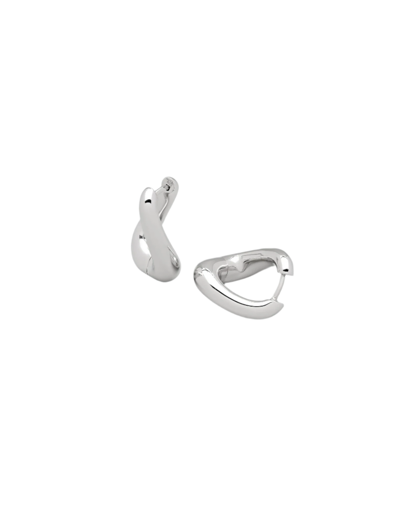 Twist Hoops - Silver