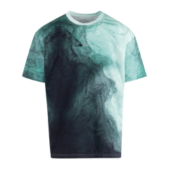 Stitch Tee - Deep Ocean Aop
