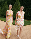 Chiffon Asymmetric Dress - Wildflowers