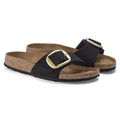 Madrid Big Buckle Nubuk Leather Narrow - Svart