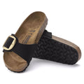 Madrid Big Buckle Nubuk Leather Narrow - Svart