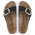 Madrid Big Buckle Nubuk Leather Narrow - Svart