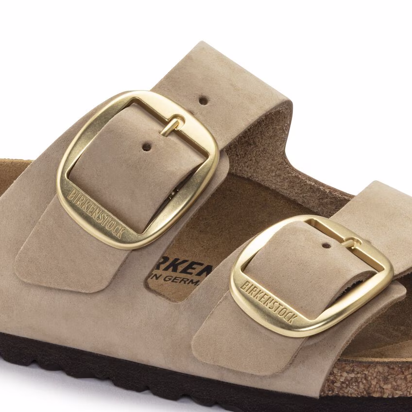Birkenstock Arizona Big Buckle Nubuckskinn Smal - Sandcastle