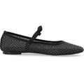 Rhinestone Bow Ballerina - Black