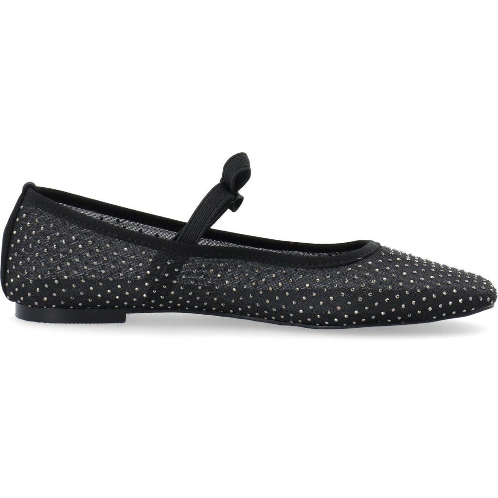 Rhinestone Bow Ballerina - Black