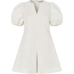 Angled Pleat Mini Dress - Artist Flower Relief