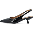 Biakristin Kitten Heel Slingback Patent - Svart
