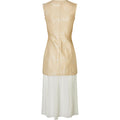 Waistcoat Tailored Midi Dress - Porcelain Cream