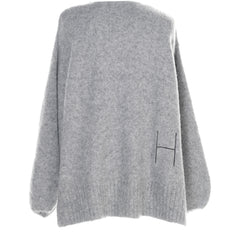 Sofie V-Neck Sweater - Grey Melange