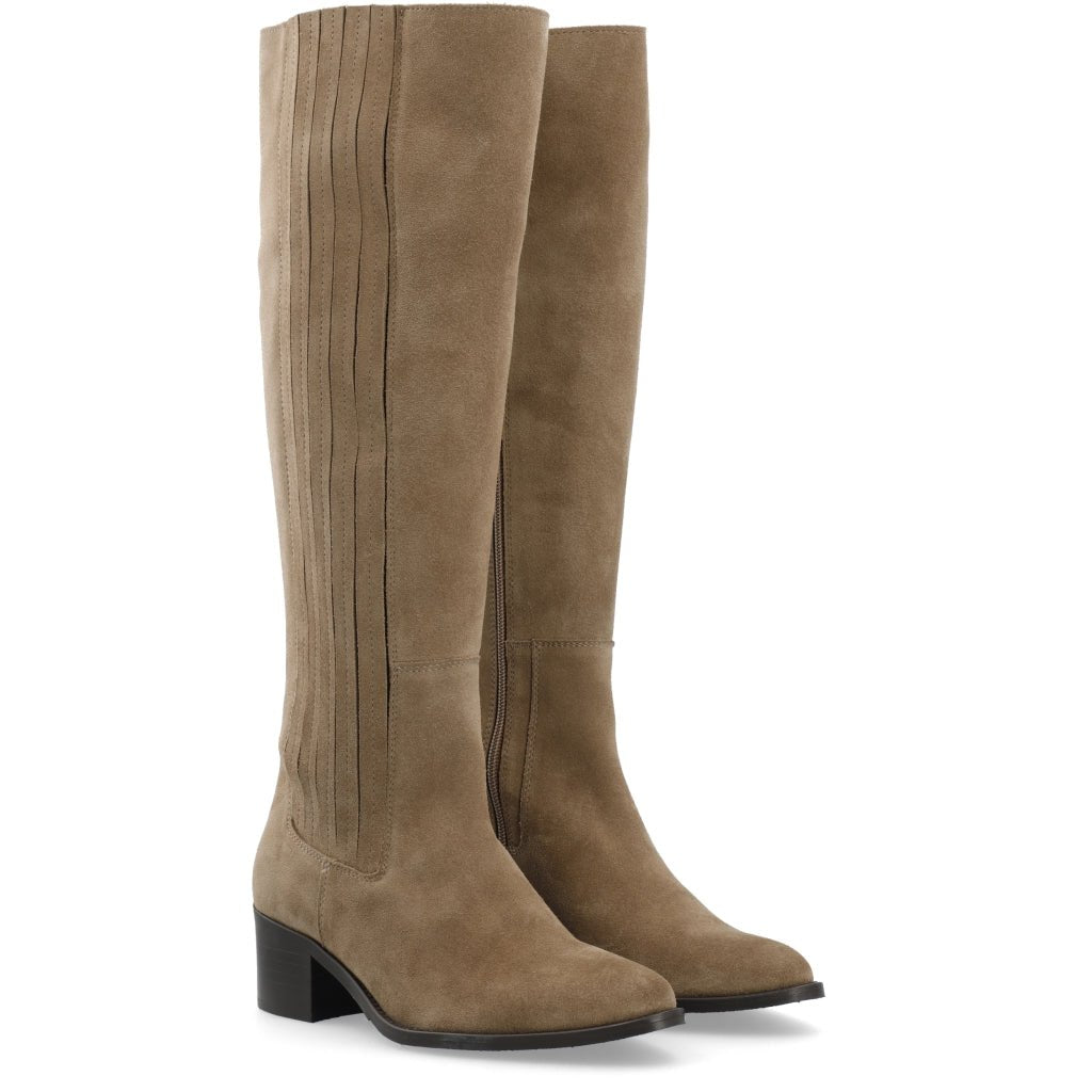 Biacarol Chelsea Knee High Boot Oily Suede - Sand