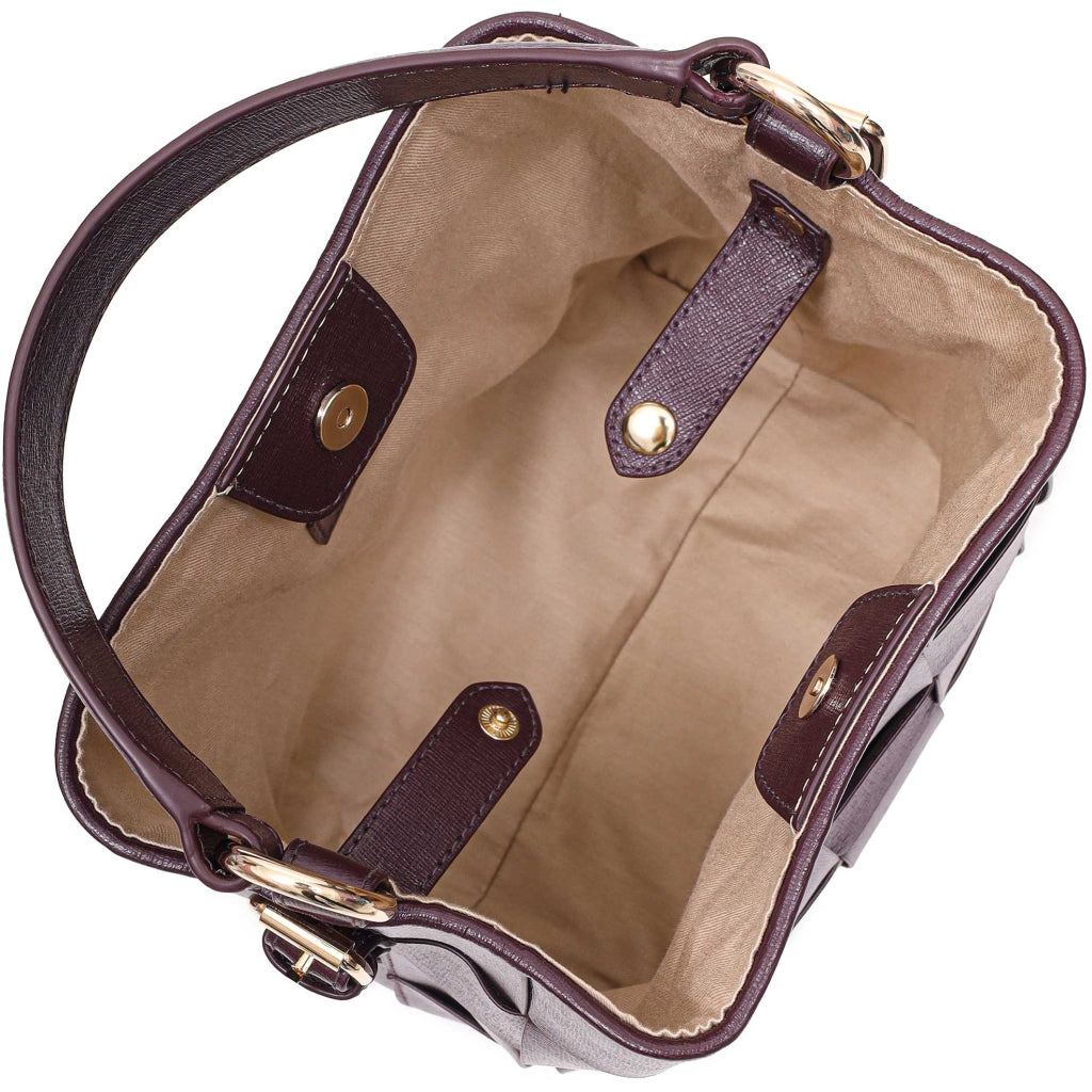 Small Chiara Braided Florence W. Gold - Bordeaux