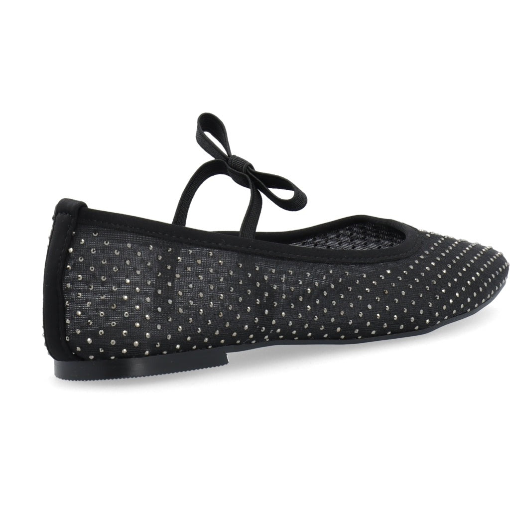 Rhinestone Bow Ballerina - Black
