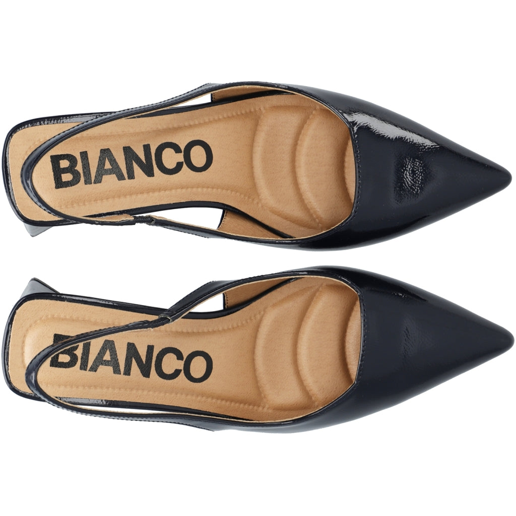 Biamaralyn Slingback Patent - Marinblå