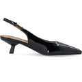 Biakristin Kitten Heel Slingback Patent - Svart