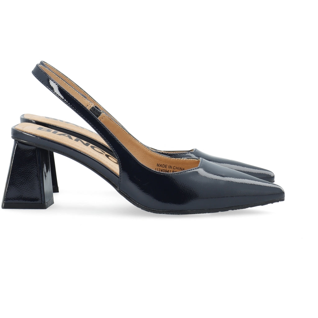 Biamaralyn Slingback Patent - Marinblå
