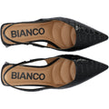 Biamaralyn Slingback Croco Patent - Black Croco Patent