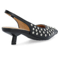 Biakristin Kitten Heel Slingback Rhinestone - Svart
