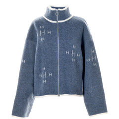 Iben Zip Jacket - Blue With White