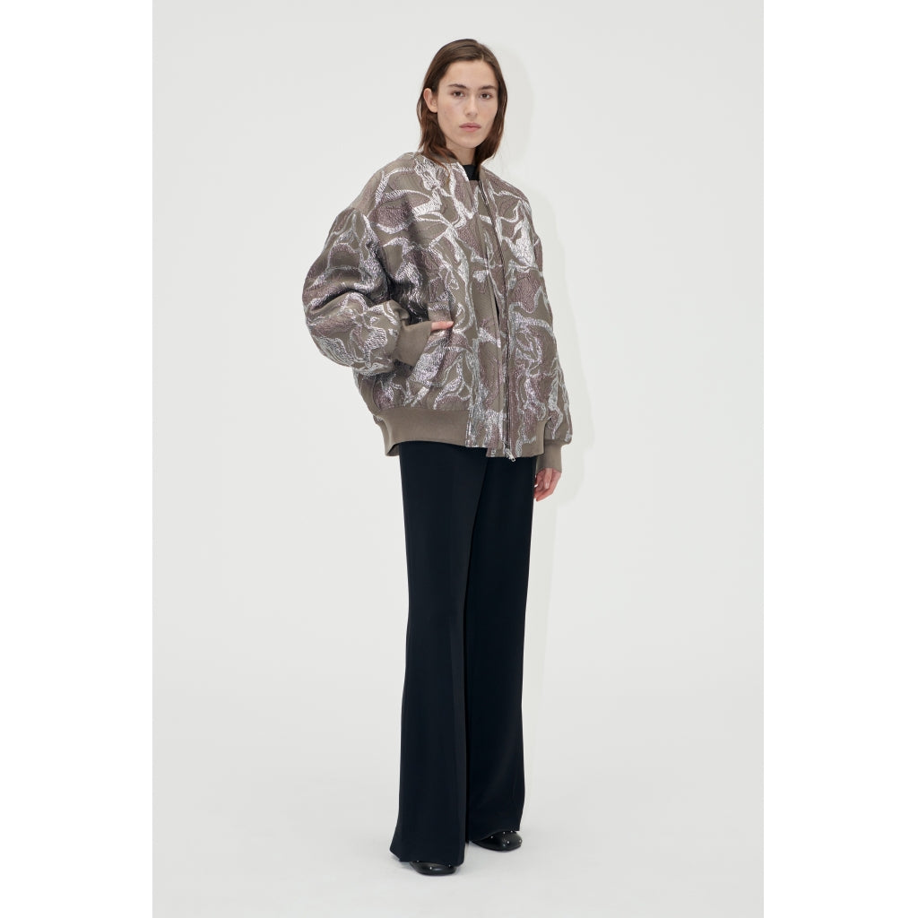 Volominous Bomber Jacket - Abstract Foliage