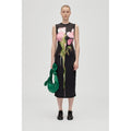 Elastic Tank Crewneck Dress - Melting Flowers