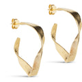 Scarlet Small Hoops - Gold