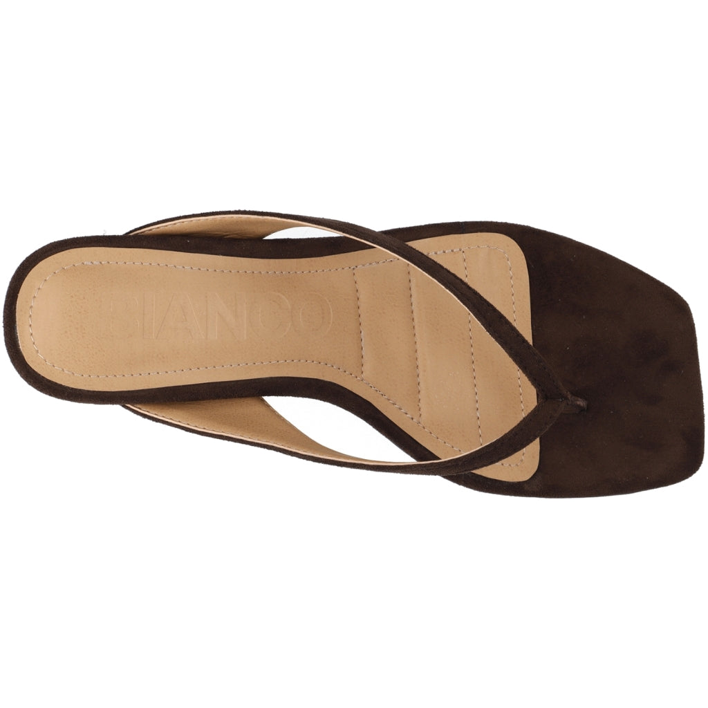Biaspice Toe Post Faux Suede - Brun