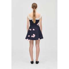Off Shoulders Short Dress - Pink Petunia
