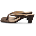 Biaspice Toe Post Faux Suede - Brun