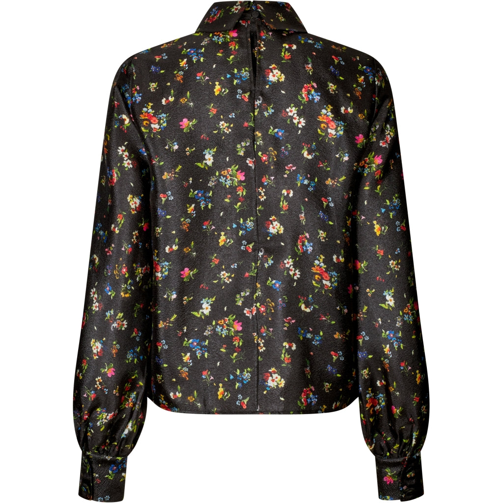 Gathered Long Sleeve Top - Magnolia Garden