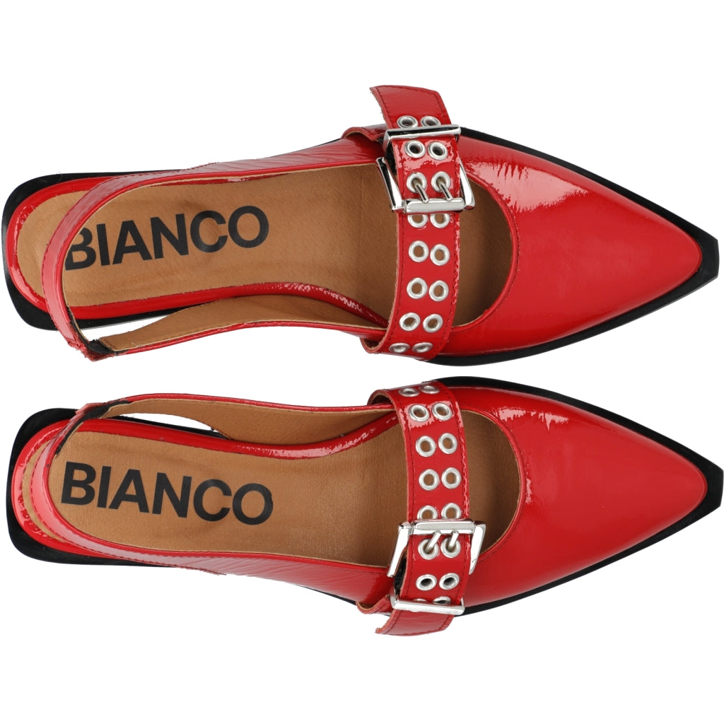 Biavictoria Single Buckle Slingback Leather - Röd Nappalak