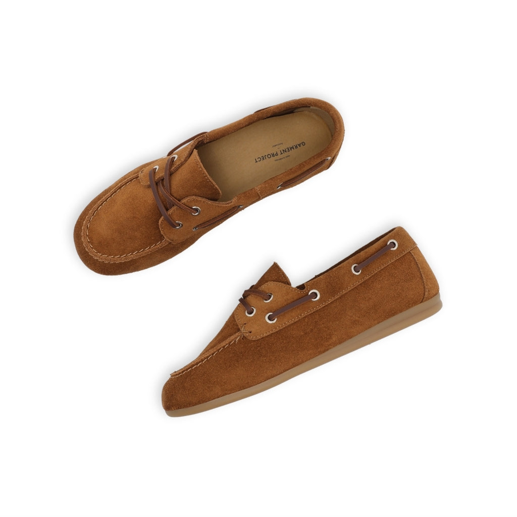 Daisy Boat Shoe - Cognac Suede