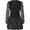 Balloon Long Sleeve Short Dress - Smocked Flowers