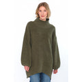 Fam Patch Long Sweater - Winter Moss