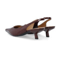 Biakristin Kitten Heel Slingback Patent - Burgundy