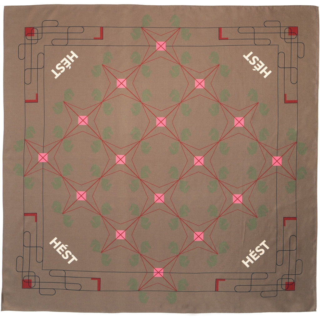 Eliza Silk Scarf Small - Dark Earth