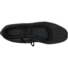 Rhinestone Bow Ballerina - Black