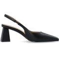Biamaralyn Slingback Smooth Faux Leather - Black